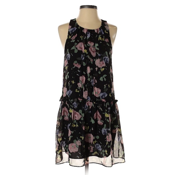 Likely Dresses & Skirts - Likely Floral Chiffon Overlay Sleeveless Dress